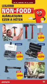 PENNY akciós újság hét 37 Oldal 38: Racsnis kulcs készlet €4.499,00, Kalapács* többféle €1.299,00