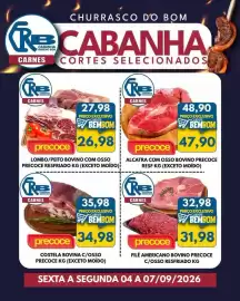 Catálogo Rancho Bom Supermercados Página 1: Alcatra com osso bovino precoce €47,90, Lombo/peito bovino com osso €26,98