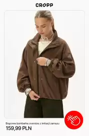 Cropp gazetka tydzień 36 Strona 2: Brązowa bomberka oversize z imitacji zamszu Cropp €159,99