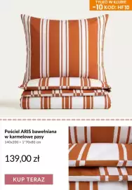 Homla gazetka Strona 10: Pościel Aris bawełniana w karmelowe pasy 140x200+1x70x80 cm €139,00