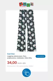 Smyk gazetka Strona 10: Legginsy dziewczęce flare prążkowane niebieskie Hello Kitty Cool Club €34,00