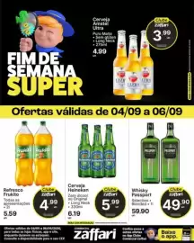 Encarte Comercial Zaffari Página 3: Cerveja Heineken Zero álcool ou Original €5,99, Refresco frukito €4,99