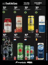Encarte Frangolândia Página 2: Cerveja pilsen puro malte eisenbahn €3,59, Cerveja puro malte pilsen petra origem €3,49