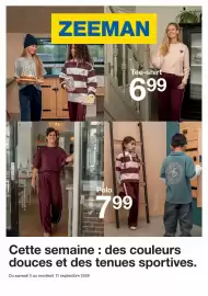 Catalogue Zeeman semaine 36 page 1: Good - polo €7,99, Tee-shirt €6,99