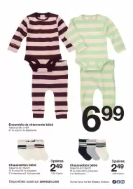 Catalogue Zeeman semaine 36 page 2: Chaussettes bébé €2,49, Ensemble de vétements bébé €6,99