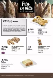 Catalogue Monop' page 13: La pièce €3,99, Torsade chocolat noir pur beurre €1,40