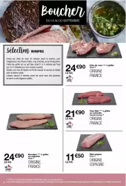 Catalogue Monop' page 8: Côte de veau à griller veau €24,90, Filet mignon porc €11,50