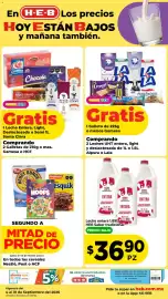 Folleto HEB Página 8: Santa Clara Leche Entera, Light, Deslactosada o Semi 1L, Alpura o Lala