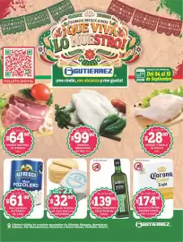 Folleto Super Gutiérrez semana 36 Página 1: Whisky Passport Selection €139,90, Gutierrez Tortillas de maiz blancas €3.290,00