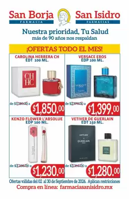 Farmacias San Isidro y San Borja (válido hasta 2-10)