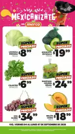 Folleto Merco Página 1: Lechuga romana €8,99, Aguacate €19,99