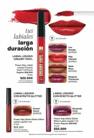 Catálogo Avon Página 20: Avon - labial líquido con efecto glitter €22.500,00, Avon - labial líquido creamy vinyl €22.500,00