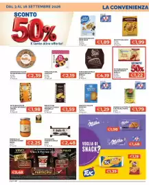 Volantino Maxisconto Pagina 16: Pesche allo sciroppo nonno mario €2,25, Fette biscottate Mulino Bianco Barilla €1,22