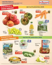 Volantino Maxisconto Pagina 19: Mele Gala Piemonte Cuneo IGP €1,49, Patate Iodi' Pizzoli €2,49