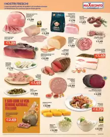 Volantino Maxisconto Pagina 21: Prosciutto cotto 100% italiano Stella Negroni €1,79, Salsa tonnata €0,99