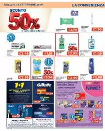 Volantino Maxisconto Pagina 30: Rasoio usa e getta Blue3 Gillette €2,99, Rasoio Bic Flex 4 €2,59