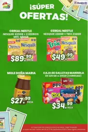 Folleto Guajardo Página 8: Marinela caja de galletas €34,99, Cereal Nestle Nesquik Trix €49,99