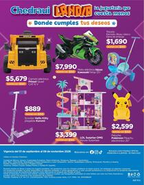Folleto Chedraui Página 16: Prinsel Quad CAT 6 V €5.679,00, Scooter Hello Kitty plegable Kuromi €889,00