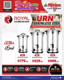 Africa Cash and Carry catalogue week 36 Page 33: Royal Homeware 35L Coffee Maker €999,00