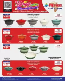 Africa Cash and Carry catalogue week 36 Page 46: Black €459,00, Continental Homeware Pot 7pc Cast Iron €699,00