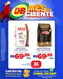 Catálogo DB Supermercados Página 16: Racao wolf caes adulto €69,99, Racao confianca caes adulto €69,99