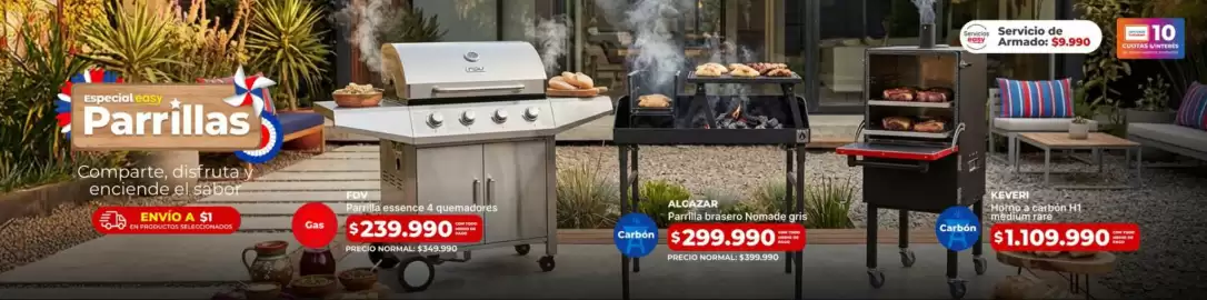 Catálogo Easy Página 1: Disfruta - parrillas €239.990,00, Parrilla brasero nomade gris €299.990,00