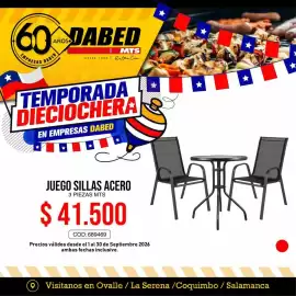 Catálogo Dabed Página 4: Mts - juego sillas acero €41.500,00