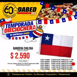 Catálogo Dabed Página 6: Bandera chilena €2.590,00
