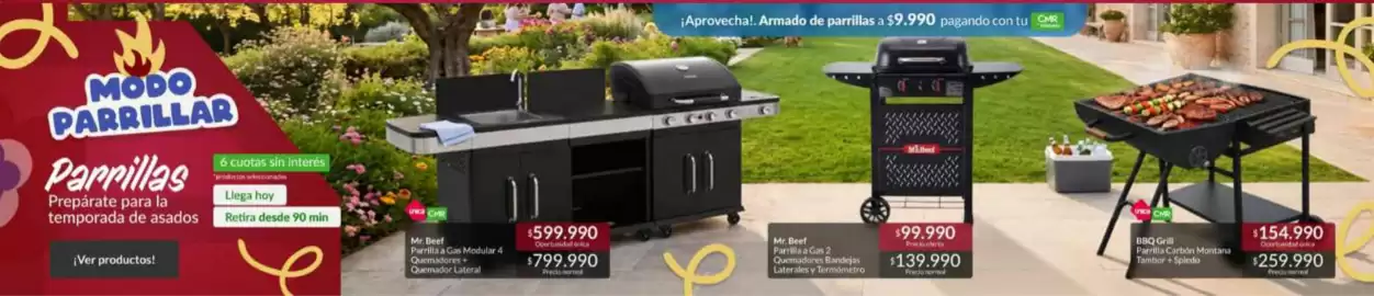 Catálogo Constructor Sodimac Página 2: Mr. beef - parrilla a gat 2 quemadores, bandeja: lateralés y termometro €99.990,00