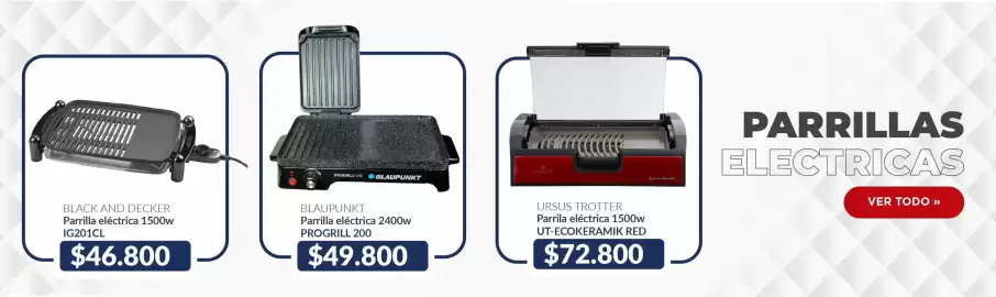 Catálogo Sánchez & Sánchez Página 3: Black & decker - parrilla electrica 1500w ig201cl €46.800,00