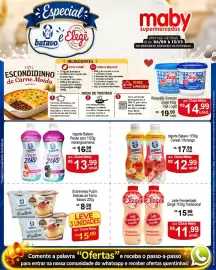Catálogo Maby Supermercados Página 1: Requeijão cremoso elegê trad./light €14,99, Iogurte Batavo Cereal / Morango €12,99