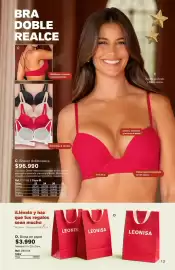Catálogo Leonisa Página 13: Leonisa - bolsa de papel €3.990,00, Arco - bra doble realce €96.990,00
