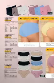 Catálogo Leonisa Página 64: B. panty clásico x 3 ref. 12882x3 €28.330,00, E. panty hipster x 5 €99.990,00