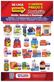 Catálogo Paulistão Supermercados Página 1: Achocolatado em pó Nescau €18,90, Vodka orloff €47,90