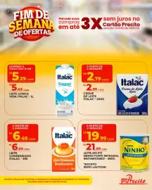 Catálogo Supermercado Precito Página 3: Leite longa vida italac €5,29, Leite em pó ninho forti integral instantâneo €19,99