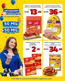 Catálogo Unicompra semana 36 Página 1: Empanado steak frango €2,25, Presunto de Peru Sadia €36,98