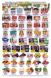 Catálogo Violeta Supermercados Página 4: Maçã senninha €7,99, Uva rosada da band €5,99