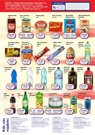 ČEPOS leták Strana 4: Klášterná Kalcia jemně sycená, sycená €12,28, Vitana gulášová polévka €24,36