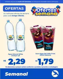 Folheto Andorinha Hipermercado semana 36 Página 17: Água Mineral S/Gás Lindoya 1,5l €2,29, Suco Kapo Del Valle Fruta €1,79
