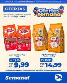 Folheto Andorinha Hipermercado semana 36 Página 29: Ração Domus Cat Adulto Mix €14,99, Areia Sanitária Putz €9,99