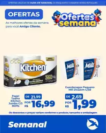 Folheto Andorinha Hipermercado semana 36 Página 6: Papel Toalha Kitchen Jumbo C/3 €16,99, Guardanapos pequeno mili €1,99