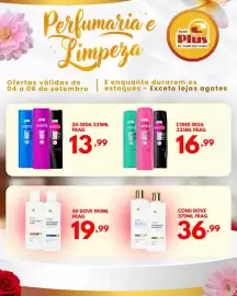 Folheto Rede Plus Supermercados Página 3: Sh Dove 190ml frag €19,99, Sh seda 325ml frag €13,99