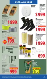 Lidl akciós újság hét 37 Oldal 11: 3m csomagolószalag-készlet €1.999,00, Cat férfi munkászokni €1.999,00