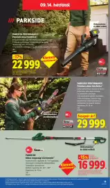 Lidl akciós újság hét 37 Oldal 19: Parkside performance prémium akkus láncfűrész €29.999,00