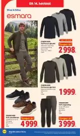 Lidl akciós újság hét 37 Oldal 24: Esmara men férfi hosszú ujjú felső €1.999,00, Esmara men férfi szabadidőcipő €4.999,00