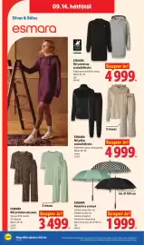 Lidl akciós újság hét 37 Oldal 26: Esmara automata esernyo €1.999,00, Esmara női prémium szabadidőruha €4.999,00