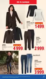 Lidl akciós újság hét 37 Oldal 27: Esmara női hosszú ujjú póló €1.499,00, Esmara női elegáns nadrág €2.999,00