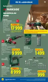 Lidl akciós újság hét 37 Oldal 8: Parkside mágneses bittartó / adapterkészlet €999,00, Parkside elektromos tűzögép €8.999,00