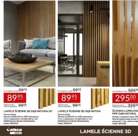 Abra gazetka Strona 14: LAMELE ŚCIENNE 3D DĄB NATURALNY €89,95, Lamele Ścienne 3D Dąb Wotan €89,95