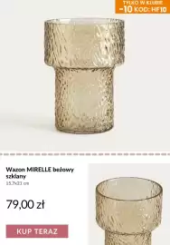 Homla gazetka tydzień 36 Strona 7: Wazon Mirelle beżowy szklany 15,7x21 cm €79,00